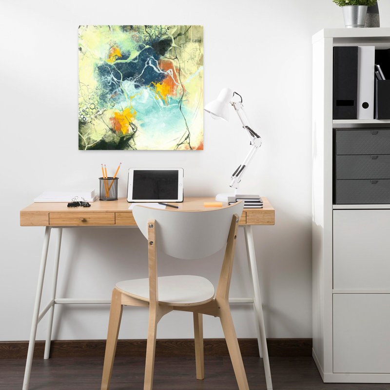Terra, art abstrait contemporain, H 18 po x l 18 po