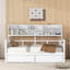 Lit de jour simple avec support en lattes de bois, tablettes de chevet et deux tiroirs-1426329912-1426329911