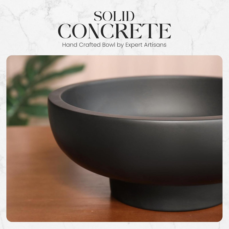 Decorative Bowl, Modern Resin Pedestal Bowl For Home Decor, Stylish Fruit Bowl For Kitchen Counter, Chic Key Holder For Entry Table