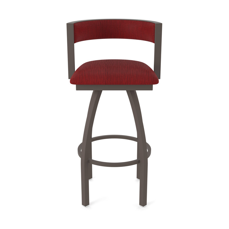 Tabouret Artémis, Tabouret de bar (siège d'une hauteur de 30 po), Bronze, Tissu - rubis graphique
