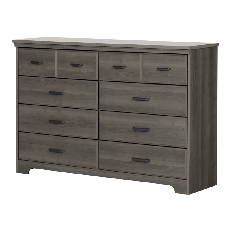  Commode 8 tiroirs chêne vieilli Versa