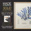 «Blue Marine Algae IX», reproduction encadrée - bois massif-629032229