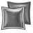 King Bedding - Silver/silver 2 Decorative Pillows 1 Bed Skirt Comforter Classic Elegant Design Machine Washable-116011238