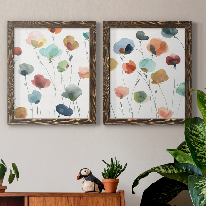 «Lollipop Garden I», ensemble de 2 impressions, Toile encadrée, H 24 po x l 36 po, Érable