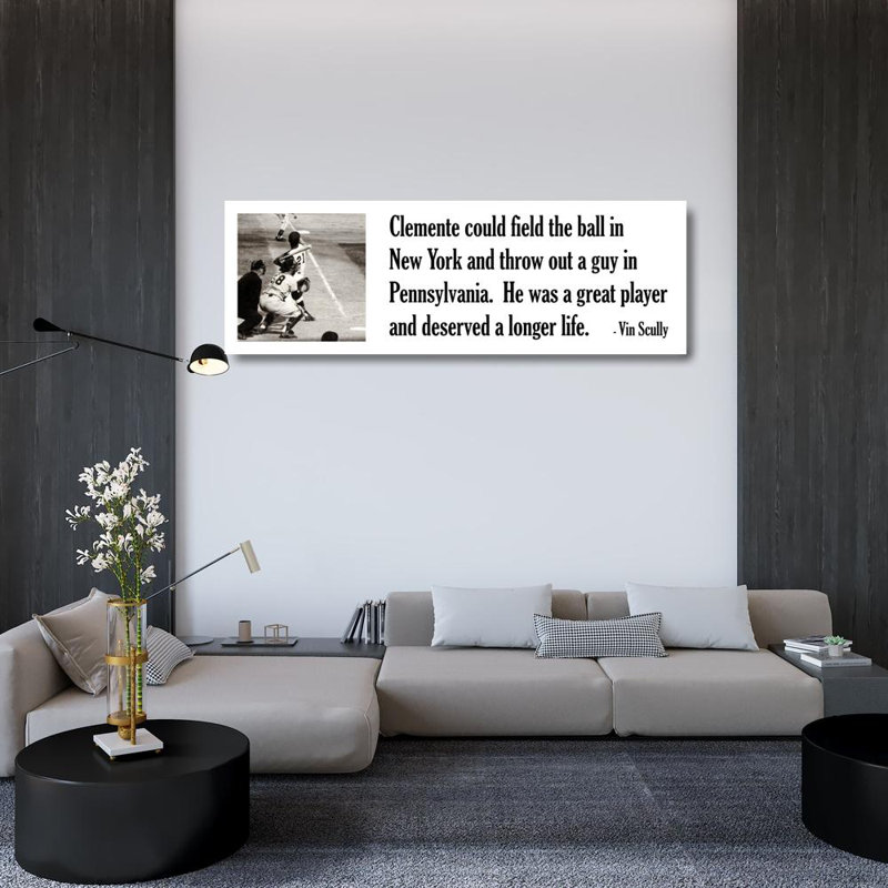 Citation de Roberto Clemente, H 16 po x l 48 po