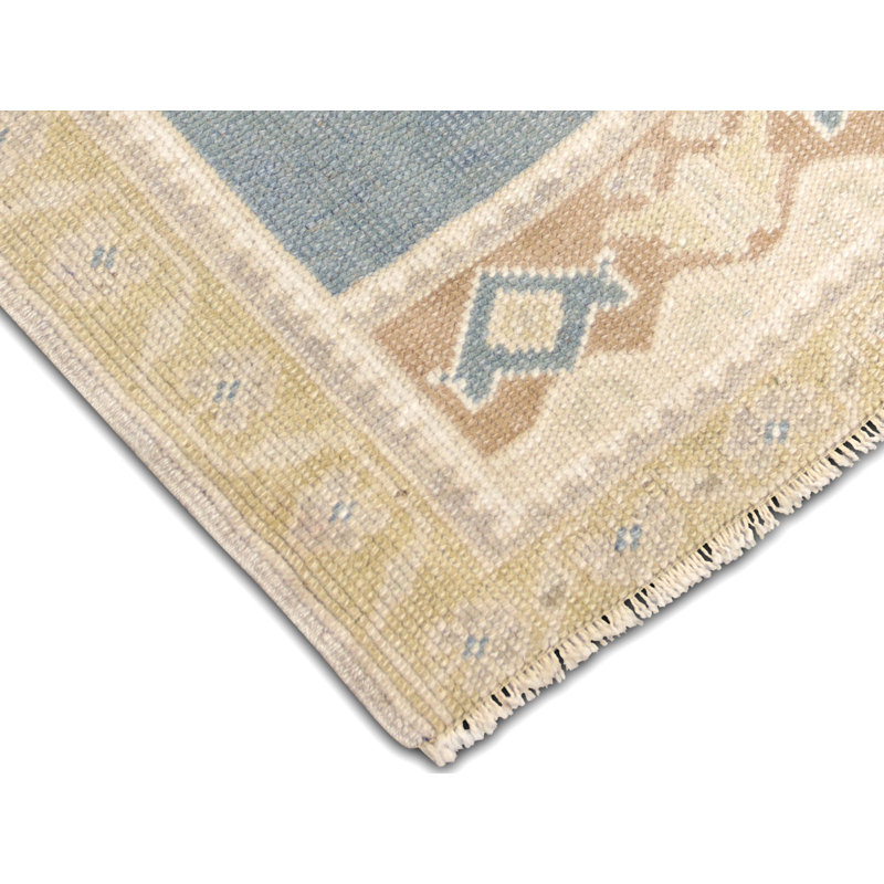 One-of-a-Kind Hand-Knotted 1960s Oushak Yastic - 1'11" x 3'8"