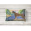 Coussin décoratif intérieur/extérieur rectangulaire doberman