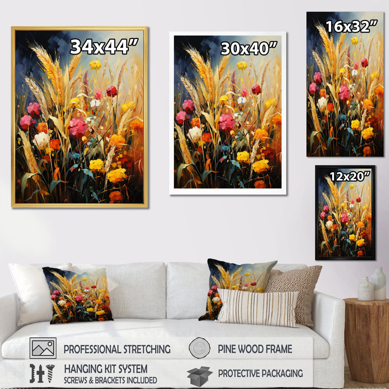 Bloomimg Farmer Fields I sur toile, Toile tendue, 44" H x 34" W