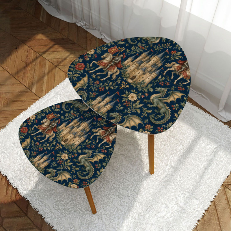 Ensemble de 2 tables basses gigognes Triangle