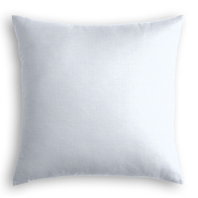 Linen Reversible Pillow Cover, Pastel Blue, Down, 22" x 22"
