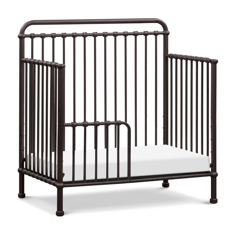Winston 4-in-1 Convertible Mini Crib, Vintage iron
