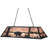 Rustic Lodge 6 - Light Black Pool Table Lights Pendant
