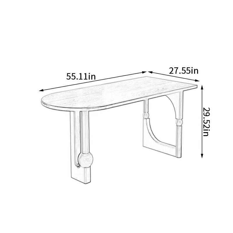 Table de salle à manger Southwold, H 29,52 po x l 55,11 po x P 27,55 po