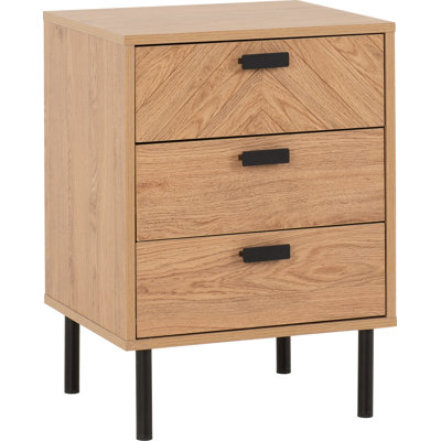 Nicko 45cm W Manufactured Wood Bedside Table