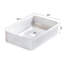 Lavabo vasque de salle de bain rectangulaire blanc en céramique avec bonde