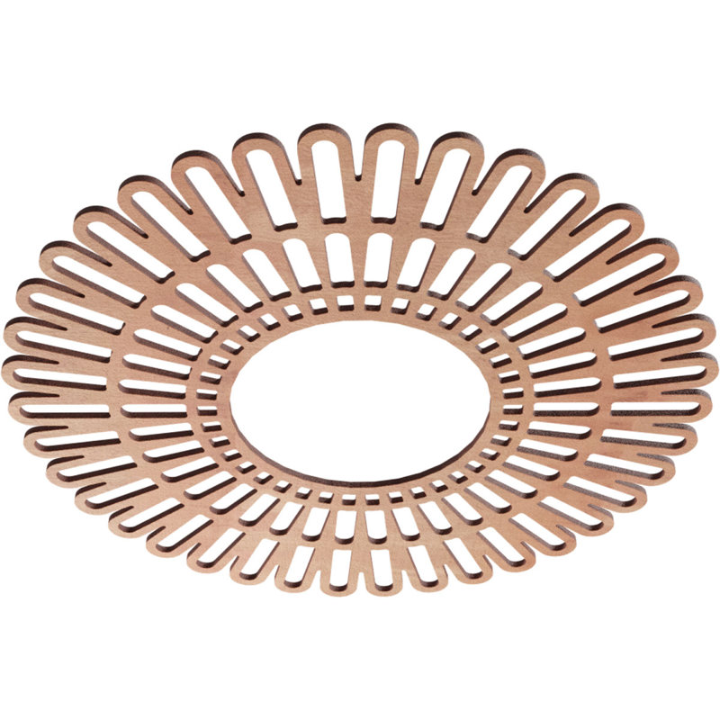 Médaillon de plafond en bois Cornellius, Cerisier, H 22 po x l 22 po x P 0,38 po