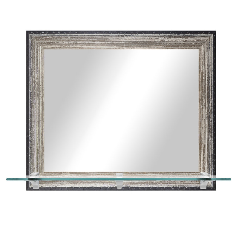 Miroir d'appoint Mowery, Brun brossé