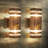 2 Pack Oil Rubbed Bronze Outdoor Wall Lights with 3-Mode Motion Sensor