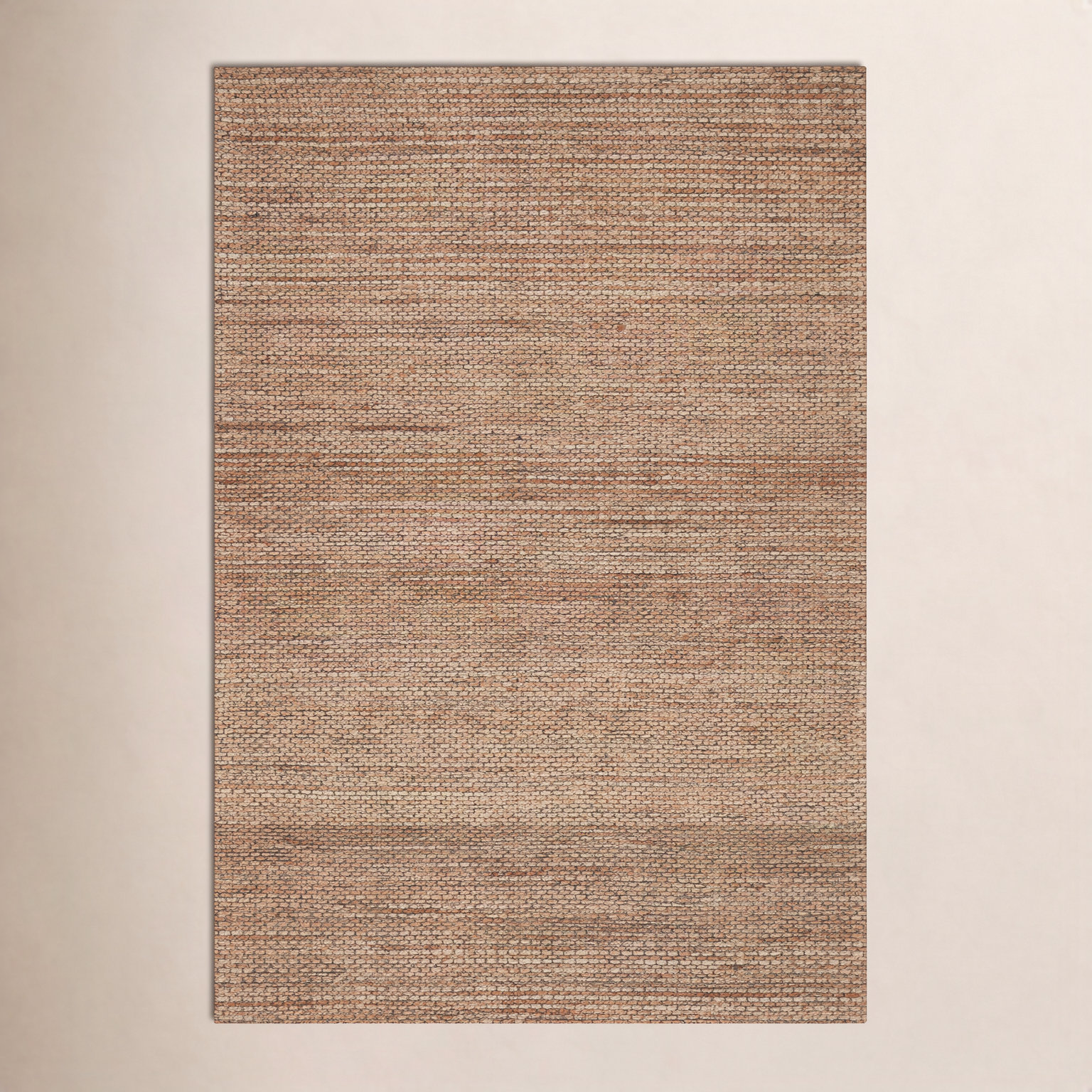 Abisai Brown Hand-Woven Jute Rug, Rectangle 3'6" x 5'6"