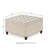 Large Square Storage Ottoman With Wooden Legs, Upholstered Button Tufted Coffee Table With Nail Trims For Living Space,Beige-745400461