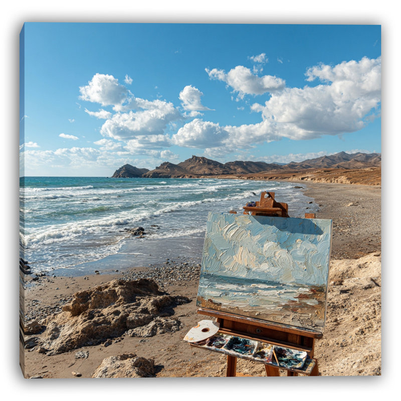 «Seaside Reflection», art mural sur toile tendue, H 12 po x l 12 po