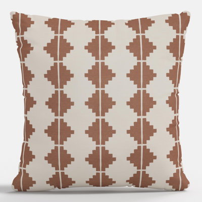 Indoor Decorative Pillow In Aztec Terracotta