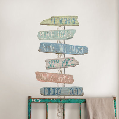 Nautical & Beach Non-Wall Damaging Wall Decal