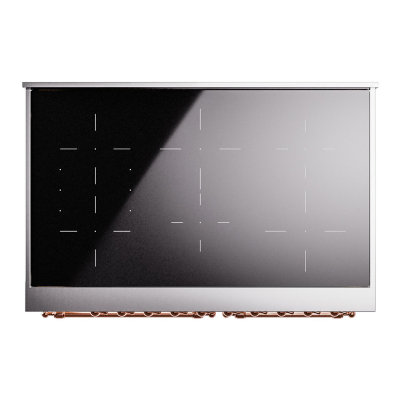 ILVE Nostalgie II 40 in Induction Range, Antique White/Copper