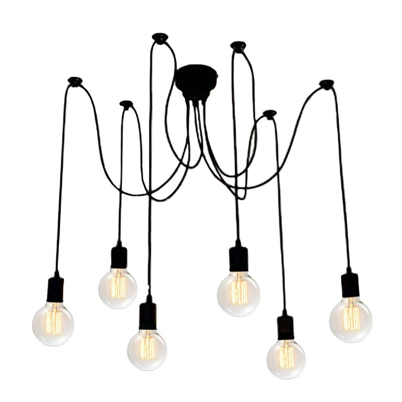 Lustre à niveaux unique à 6 lumières Gaynell