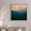 «Green Green Gradient Mountains Sun Nature Wilderness Modern Art Rustic Colorful Pastel», reproduction sur toile-221949160-221949163