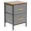 40cm W Metal Bedside Table-1236370311