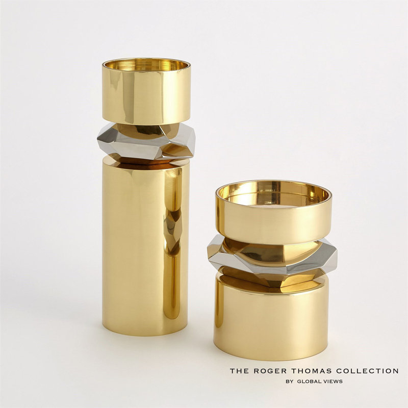 Romano Brass Candle Holder-Short