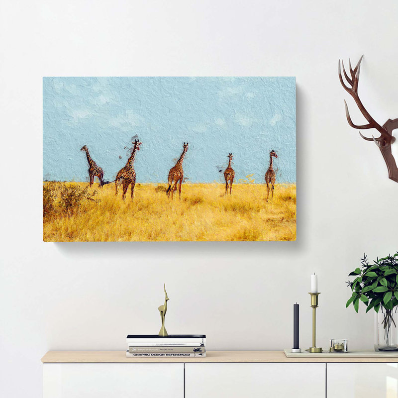 Giraffes - Wrapped Canvas, 35cm H x 50cm W x 3cm D