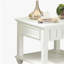 Table de bout blanche avec tablette inférieure