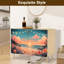 Buffet Buffet avec rangement Sunset Beach Scene Étoile de mer Fleurs suspendues avec 2 portes pour le salon et la cuisine