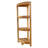 Oasis Bathroom Elegance EcoDecors 4-Tier Shower Shelf, Snazzy Corner, Teak Corner Shower Shelf, Shower Stand Corner, in Earthy Teak