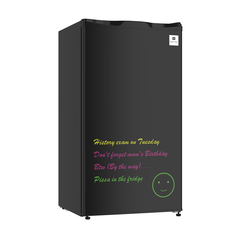 Arctique Chef, 3,2 pieds cubes Pi. Réfrigérateur compact effaceur, noir