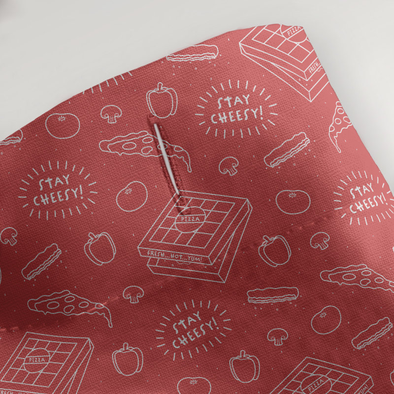 Rideau de douche simple à pizza katelyn elizabeth classic, Rouge pâle