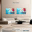 Avery - abstrait rouge et bleu-106321426