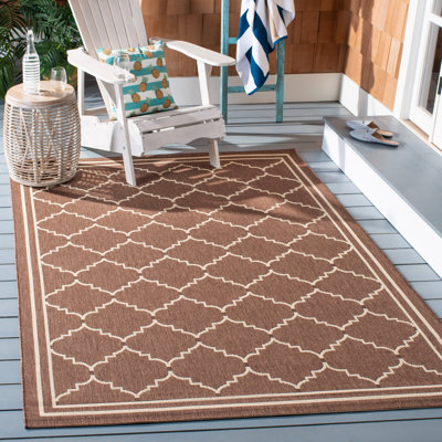 Tapis d'intérieur / extérieur à motif géométrique Herefordshire Performance