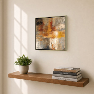 Silver and Amber by Silvia Vassileva - Graphic Art on Canvas