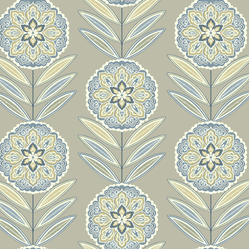 Geneva 8.23m x 68.58cm Matte Wallpaper Roll, Grey