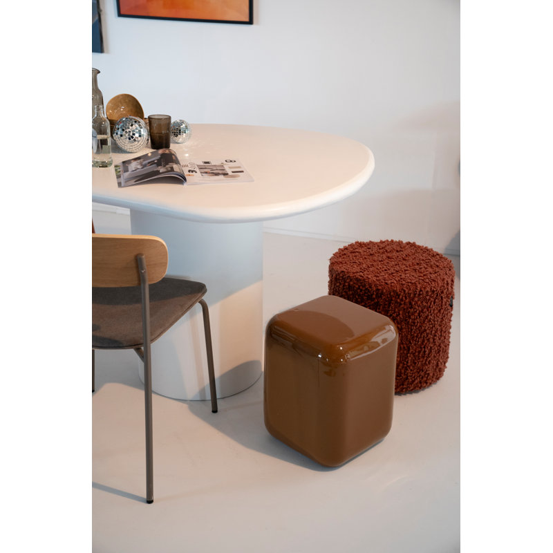 Accent Stool Upholstered Accent Stool, Taupe