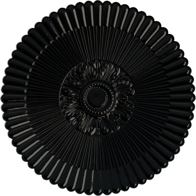 Endurathane Nexus Ceiling Medallion, 41"OD x 1 5/8"P Fits Canopies up to 7 1/4"), Hand-Painted Black Pearl Finish