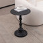 2P, table de bout vintage en métal, table d'appoint ronde pour table de chevet et table d'appoint décorative pour petit salon