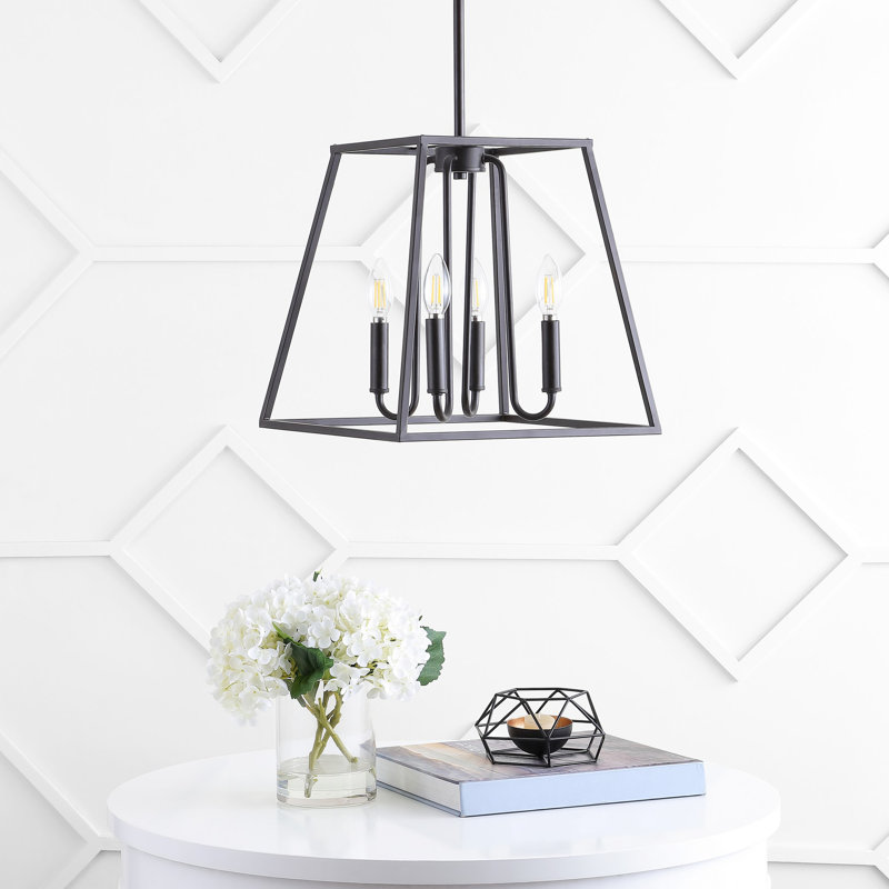 Luminaire suspendu géométrique à 4 lumières Fernly