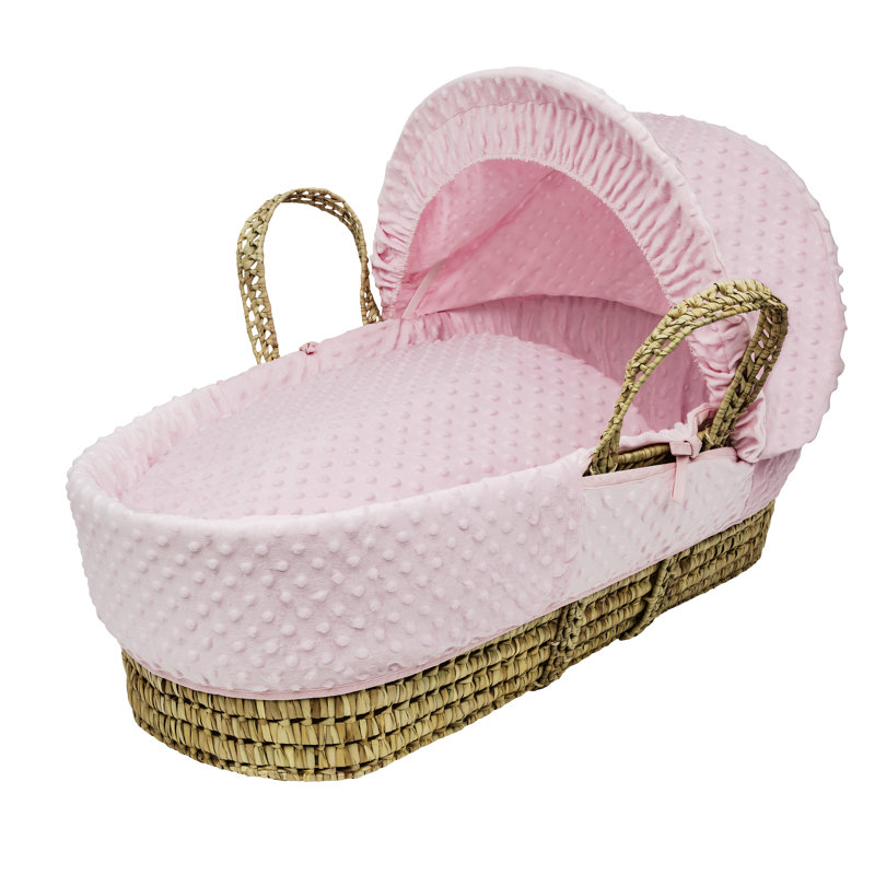 Moses Basket with Bedding with Mattress, Pink