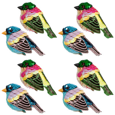 Sequined Bird, Small, 4 X 3 Inches