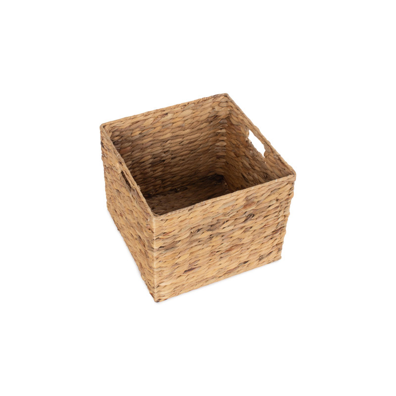 Selby Wicker Water Hyacinth Storage Basket, 29cm H x 35cm W x 35cm D