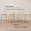Tabouret à hauteur de comptoir rembourré Beryl (24 po) - paquet de 4, similicuir blond / sésame-96615122-96615133-96615123